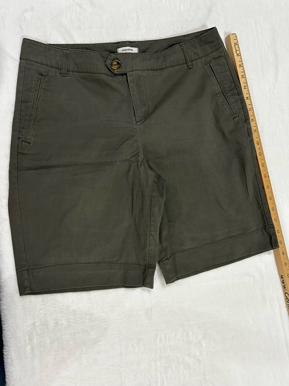 Women’s Olive Green Cotton Shorts